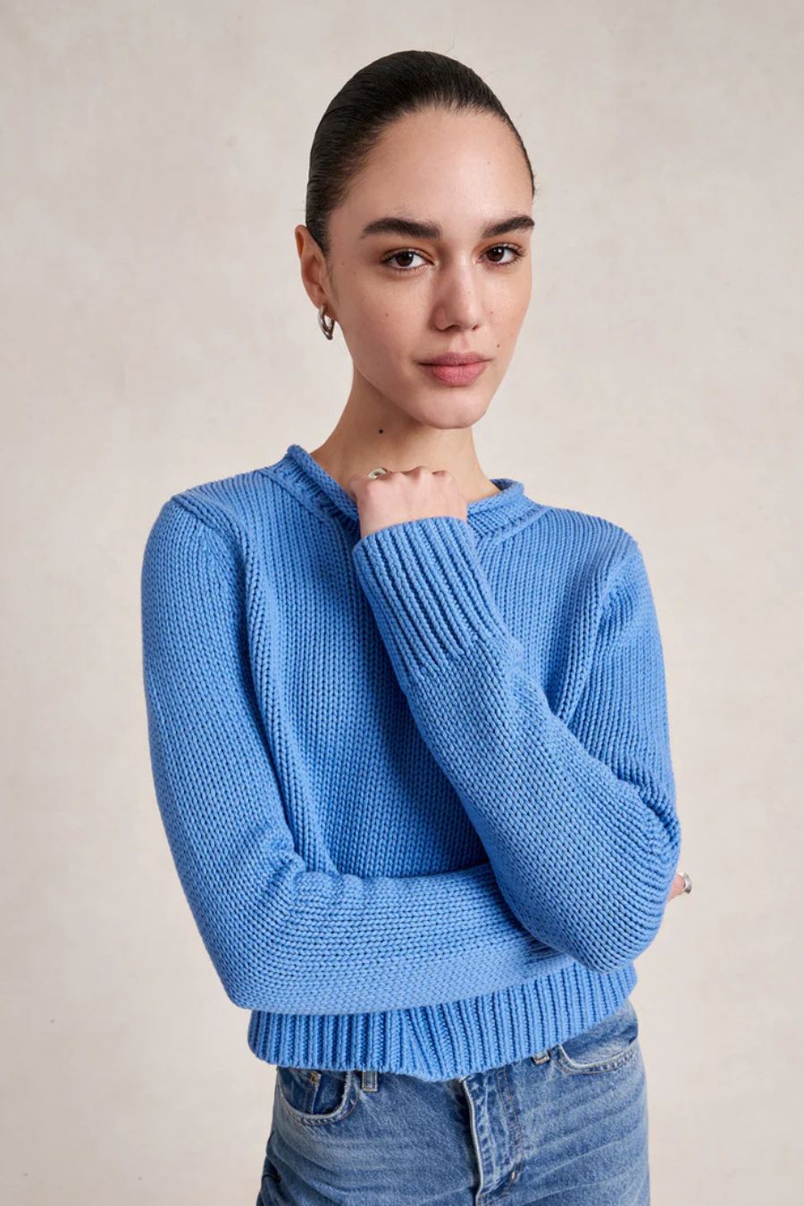 Solid Mini Marina Sweater in Sky