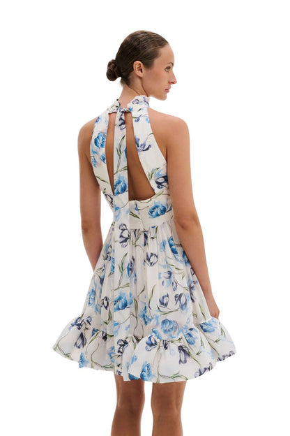 Fern Mini Dress in Tulip Blue