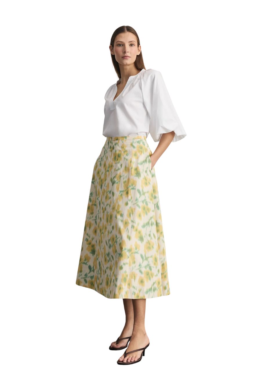 Tavia Skirt in Butter Multi