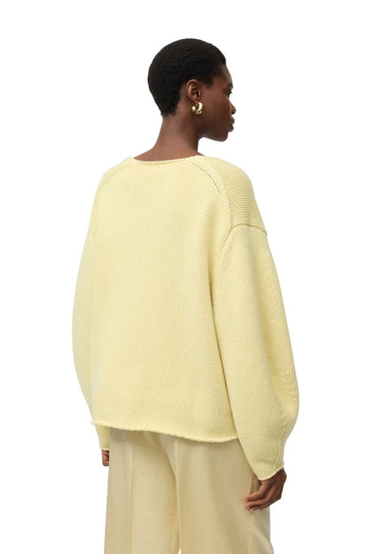 Puff Sleeve V-Neck in Honeydew Yellow