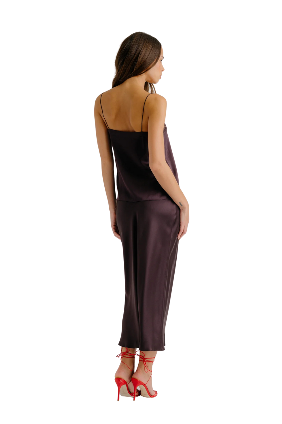 Miranda Silk Skirt in Oak Tree