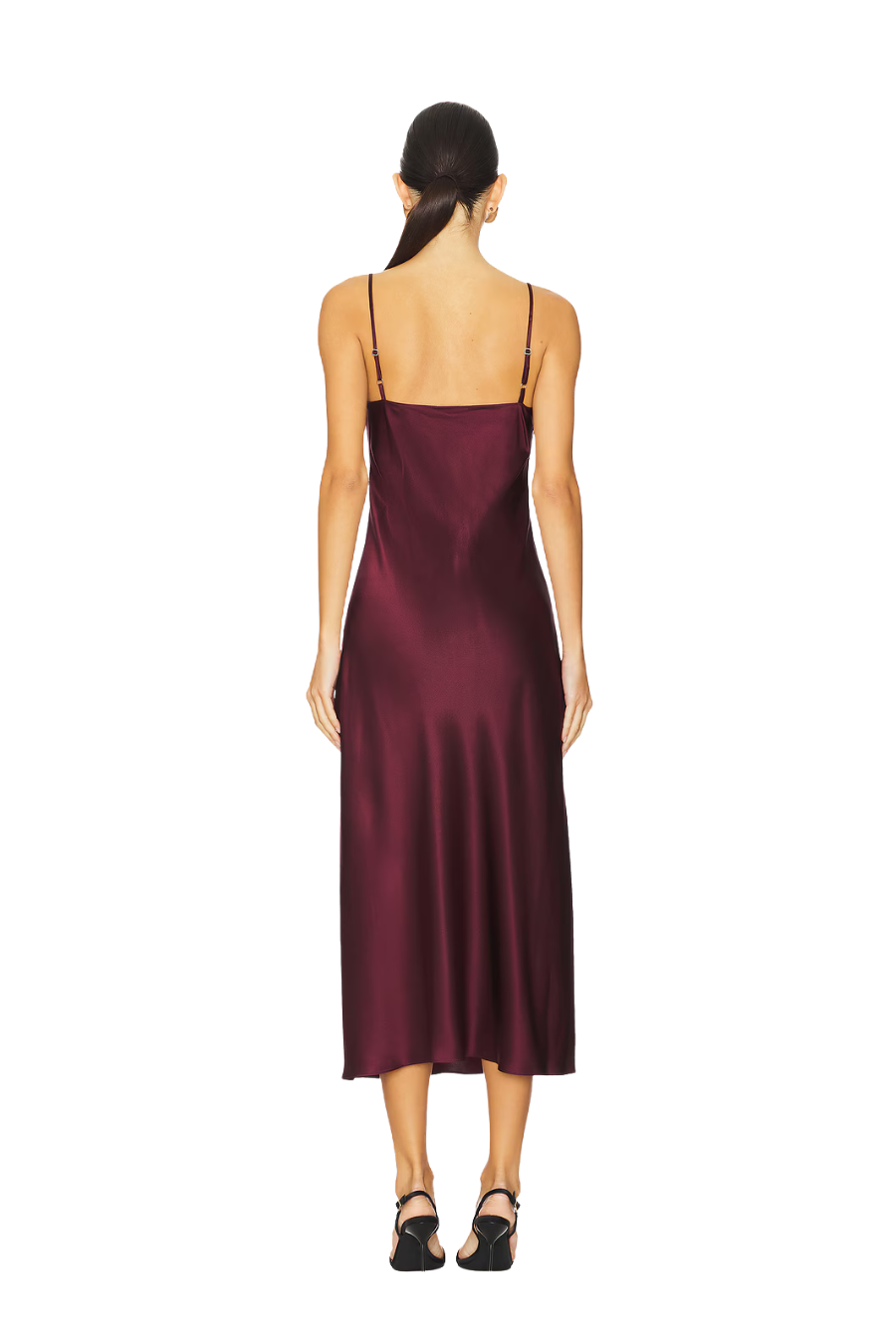 Taylor Silk Dress in Bordeaux
