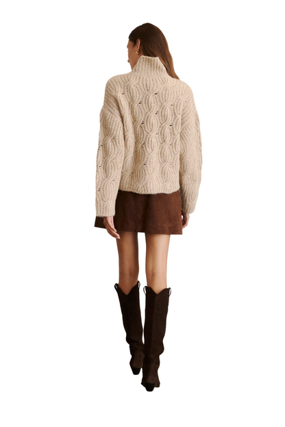 Opaline Knit Top in Heather Walnut