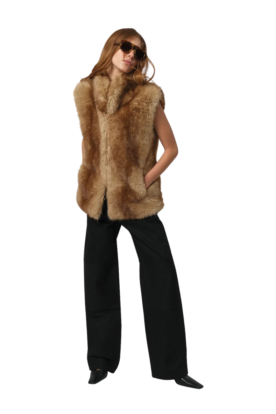 Laila Mink Vest in Blonde Mink