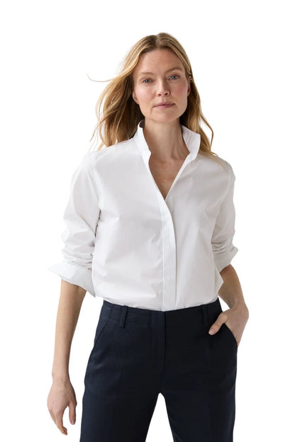 Mel Shirt in White Poplin