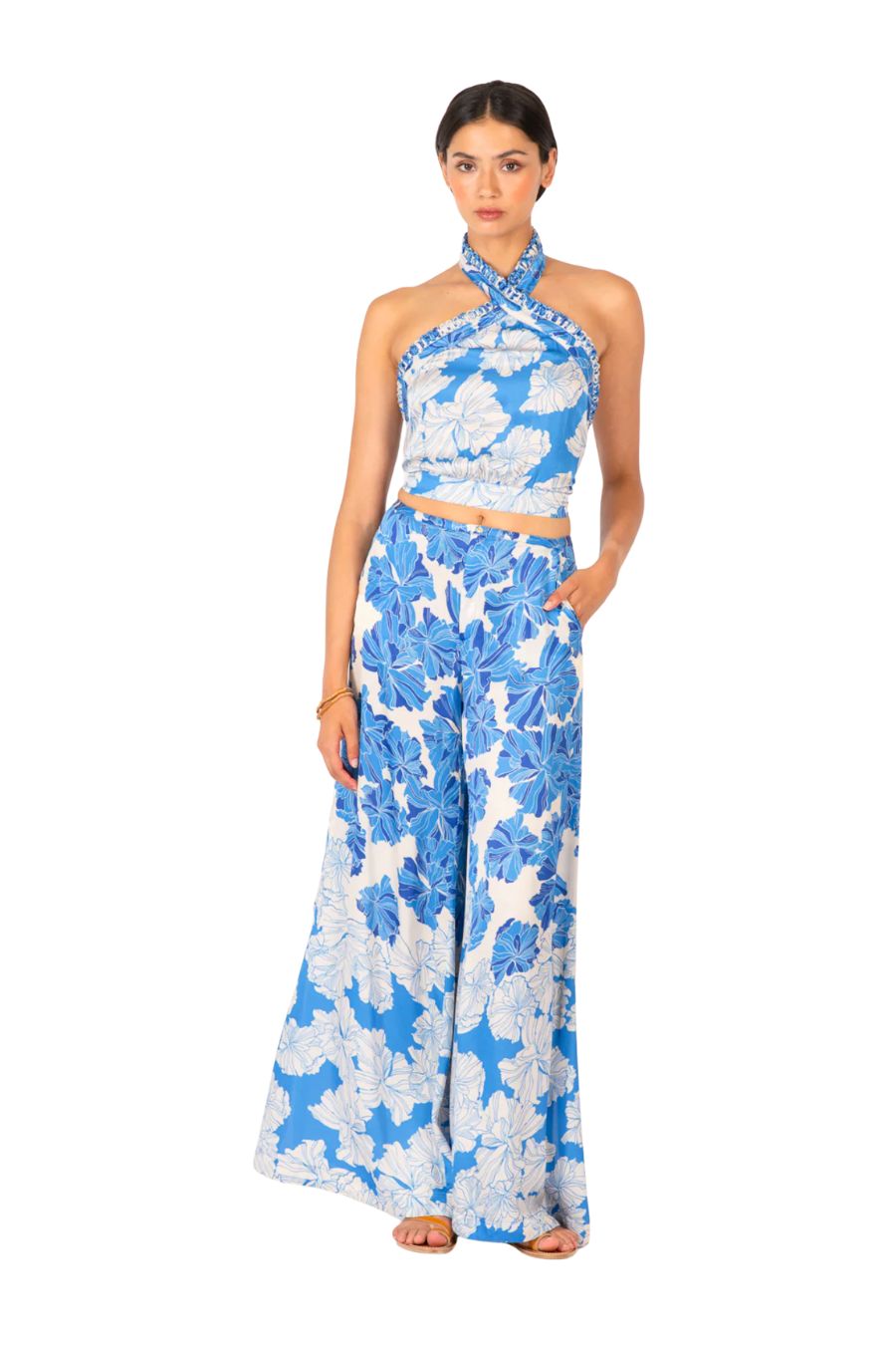 Pant Clea in Blue Flower Bunch