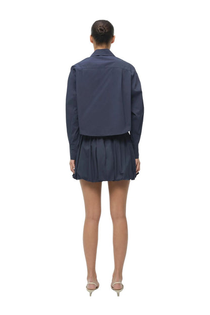 Pippa Bubble Mini Skirt in Midnight