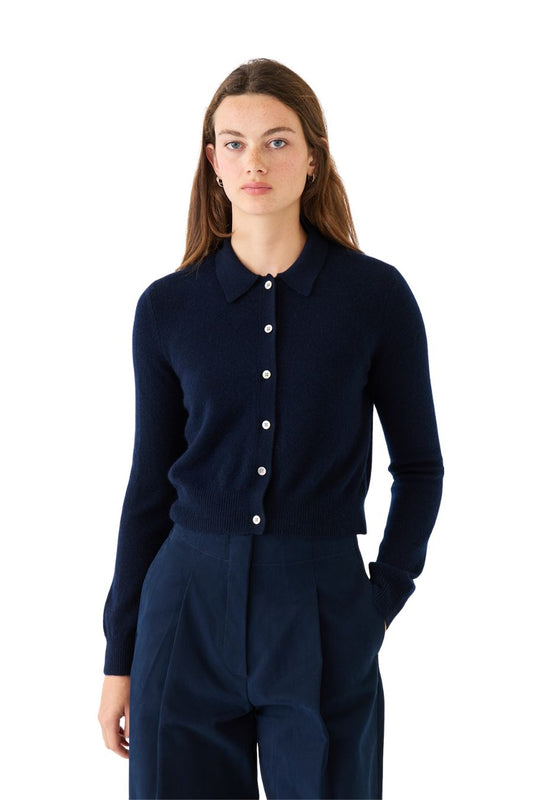 Wendy Cashmere Cardigan in Navy