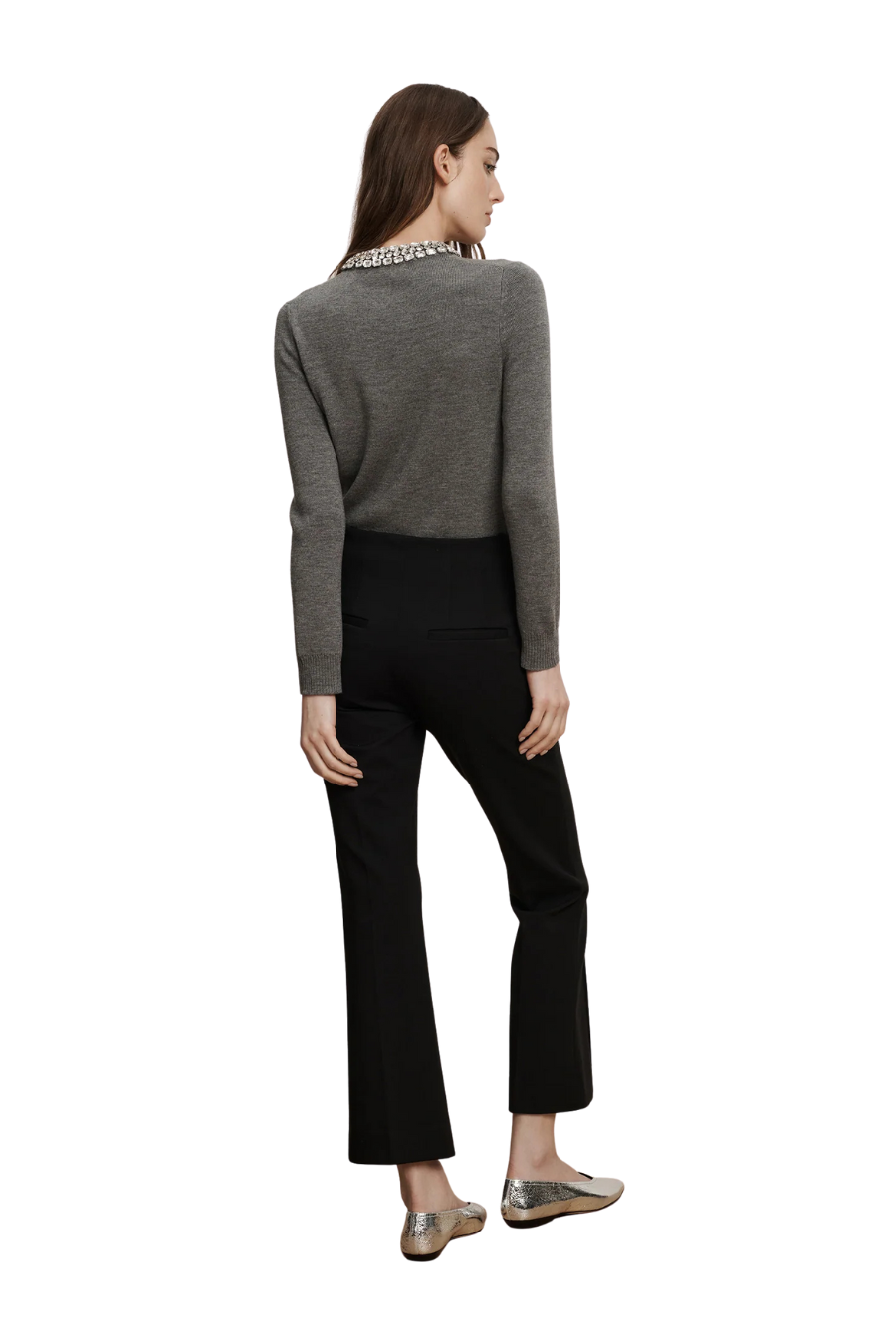 Kean Slim-Leg Cropped Pant in Black