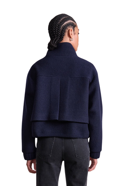 Selva Cropped Bomber in Midnight