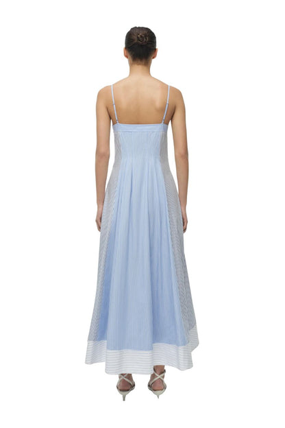 Chamberlain Midi Dress in Periwinkle Stripe