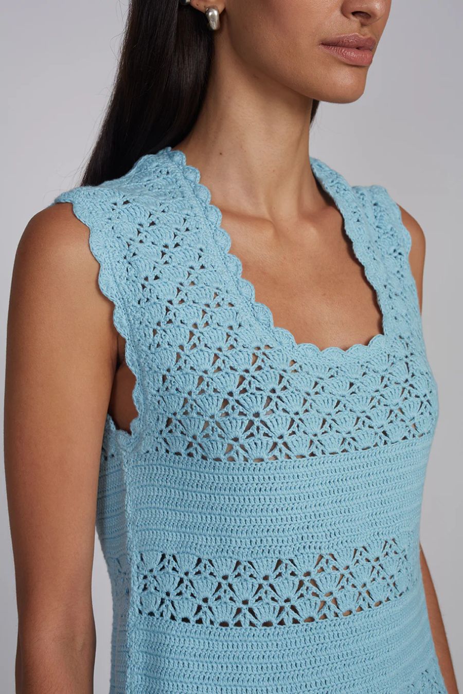 Bella Mini Dress in Skye Blue