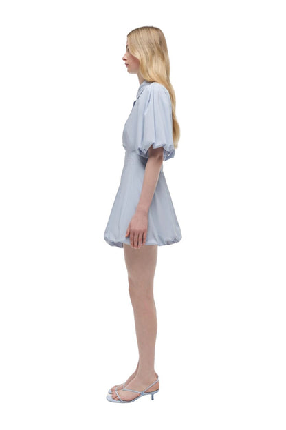 Cleo Balloon Mini Dress in Periwinkle Sky