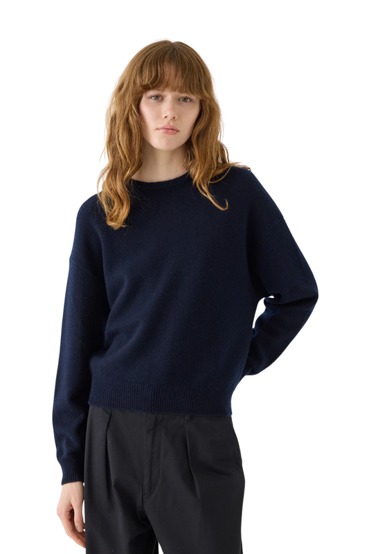 Artemis Cashmere Sweater in Navy