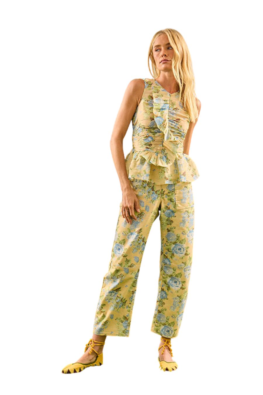 Doering Top in Garden Rose Peri