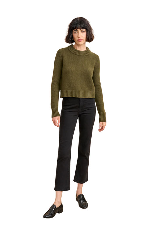 Solid Mini Marin Sweater in Olive