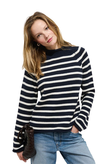 Eastport Rollneck in Navy/Sea Salt
