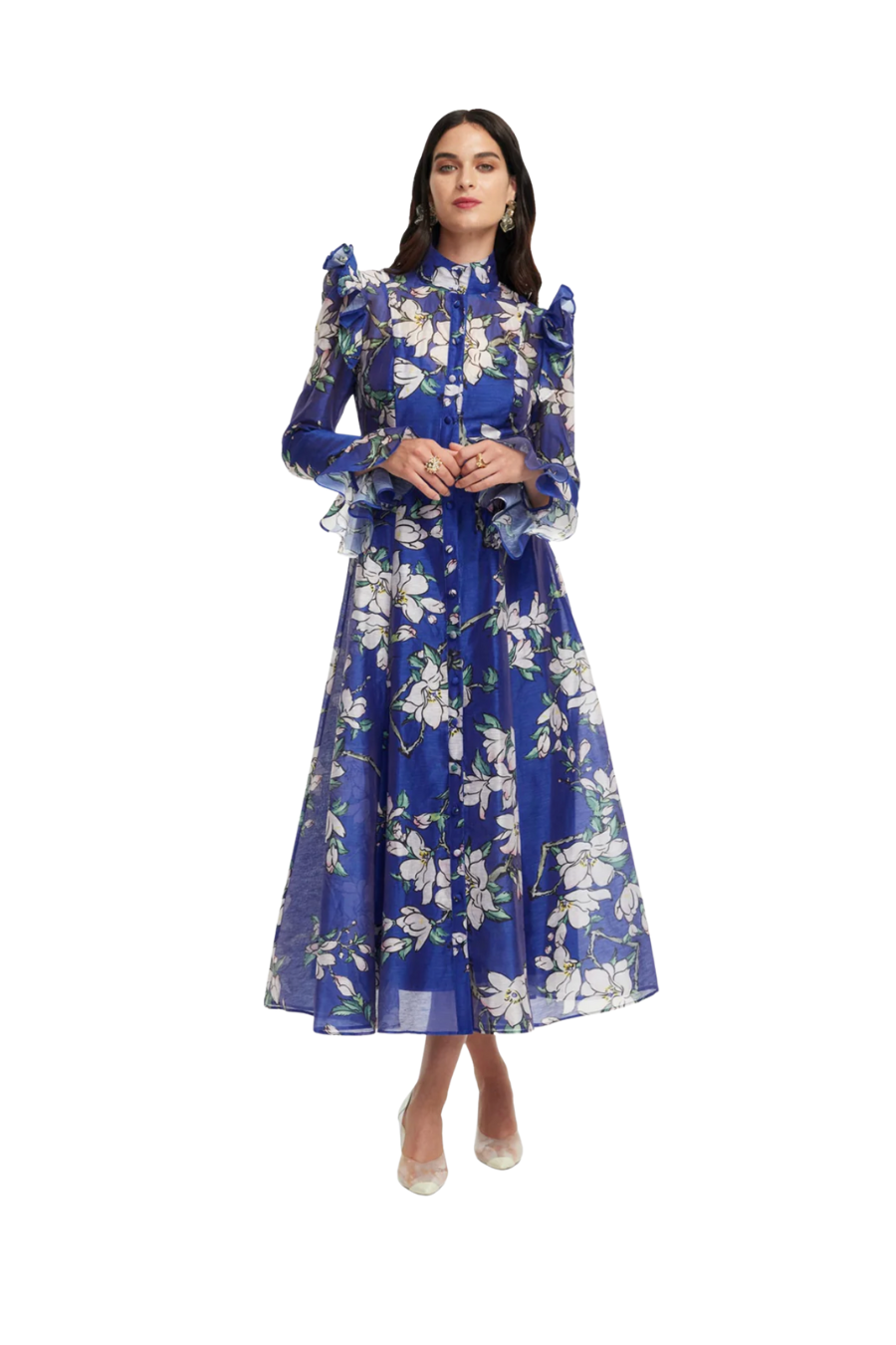 Katrina Butterfly Sleeve Midi Dress