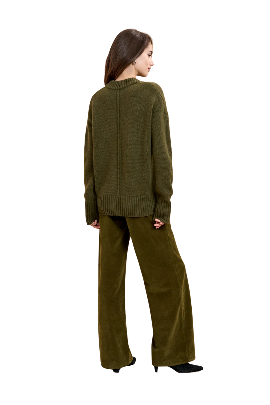 Solid Marin Sweater in Olive Green
