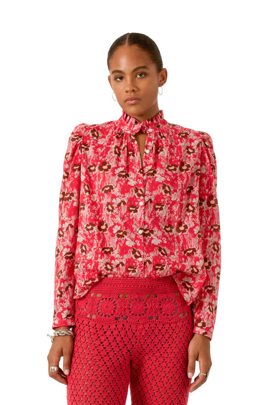 Artemis Rougewood Shirt in Medium Red