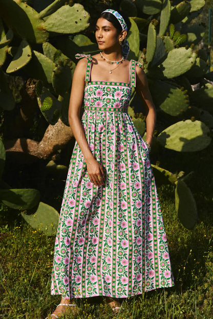 Emerald Border Mykonos Dress