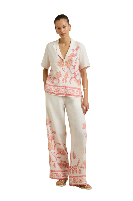 Florentine Pant in Hibiscus Bloom Pink