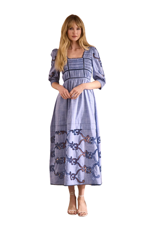 Rowe Dress in Seabank Chambray