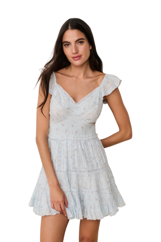 Presline Dress in Snowdrop Blue