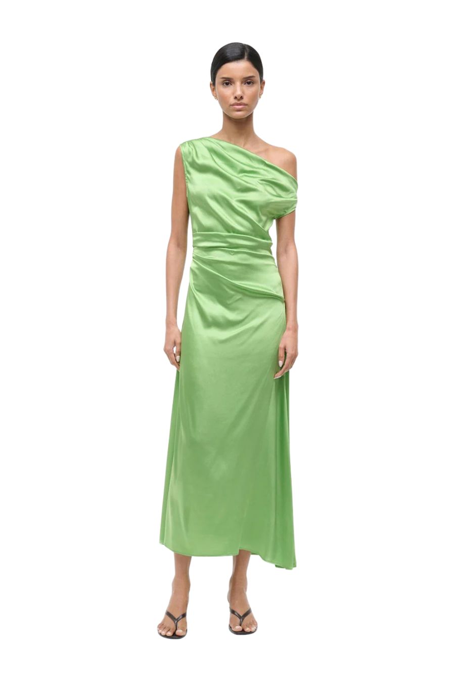 Phare Silk Dress in Sprout