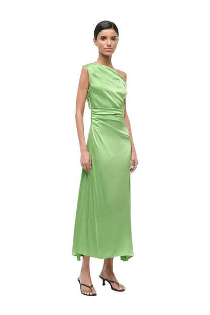 Phare Silk Dress in Sprout