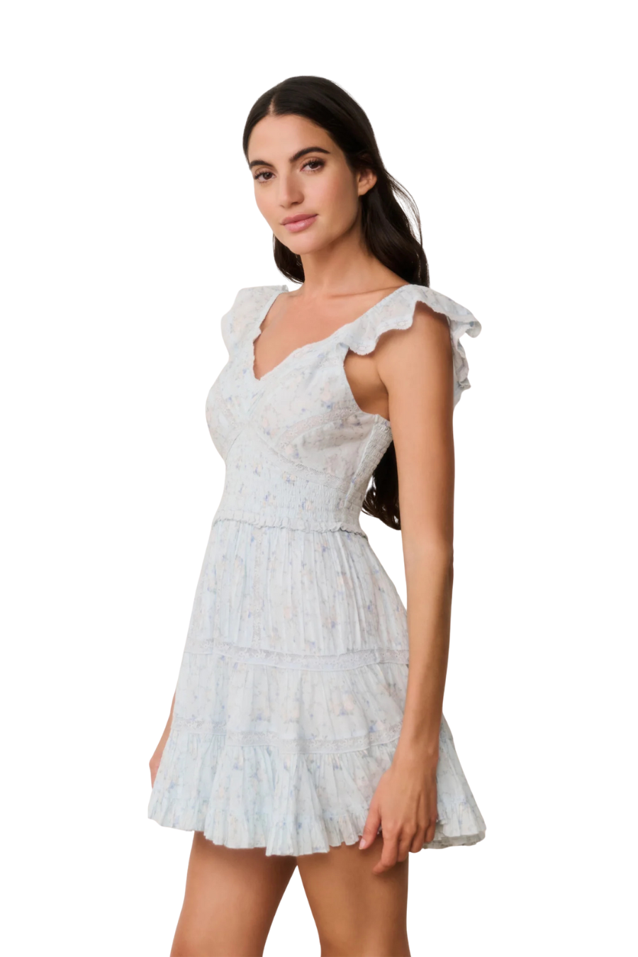 Presline Dress in Snowdrop Blue