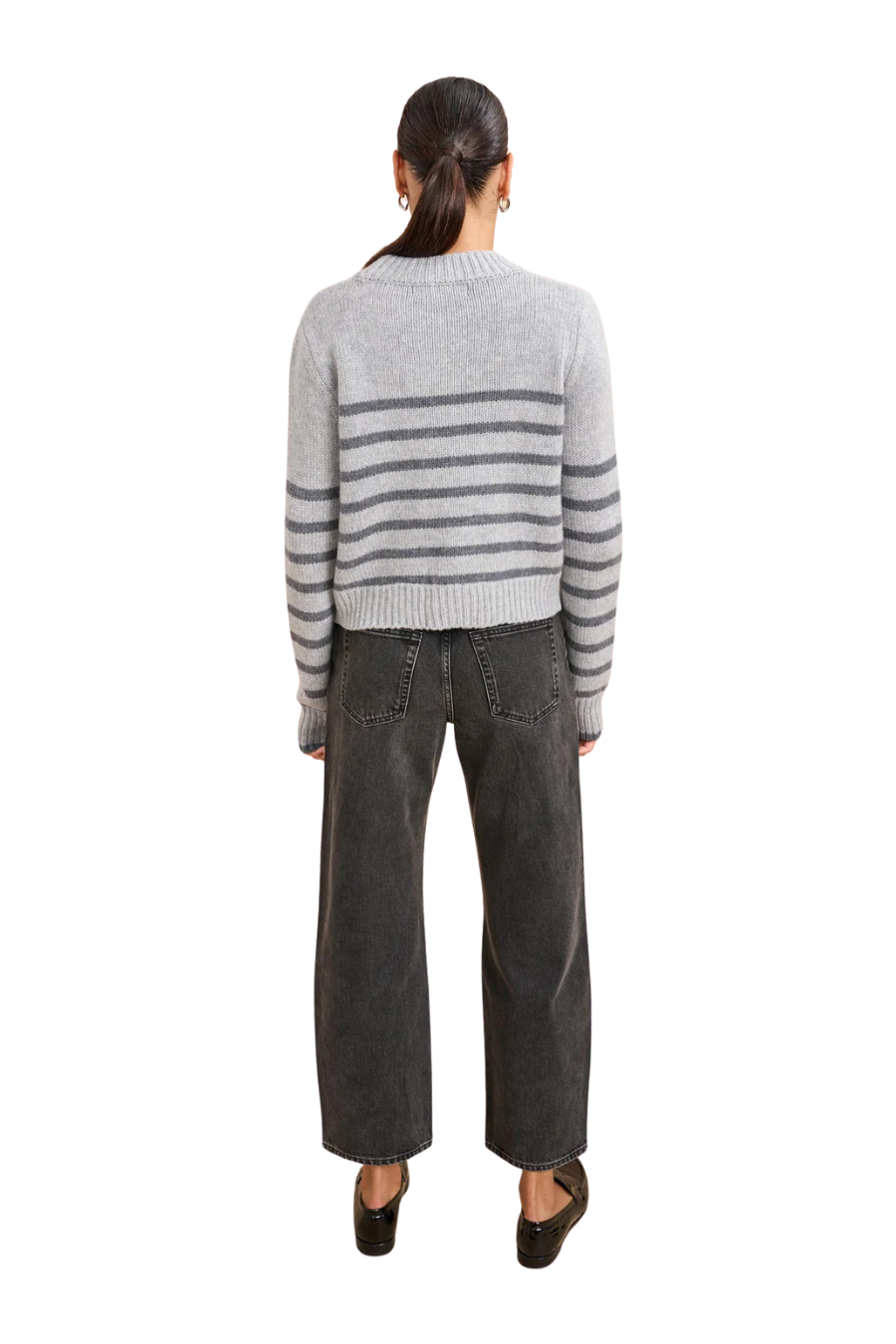 Mini Marin Sweater in Light Grey/Grey