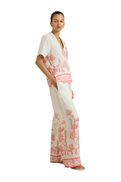Florentine Pant in Hibiscus Bloom Pink