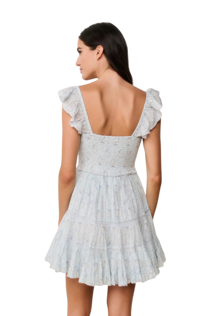 Presline Dress in Snowdrop Blue