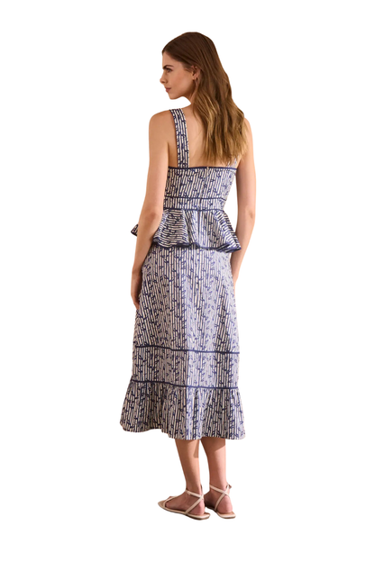 Lacey Dress in Vine Stripe