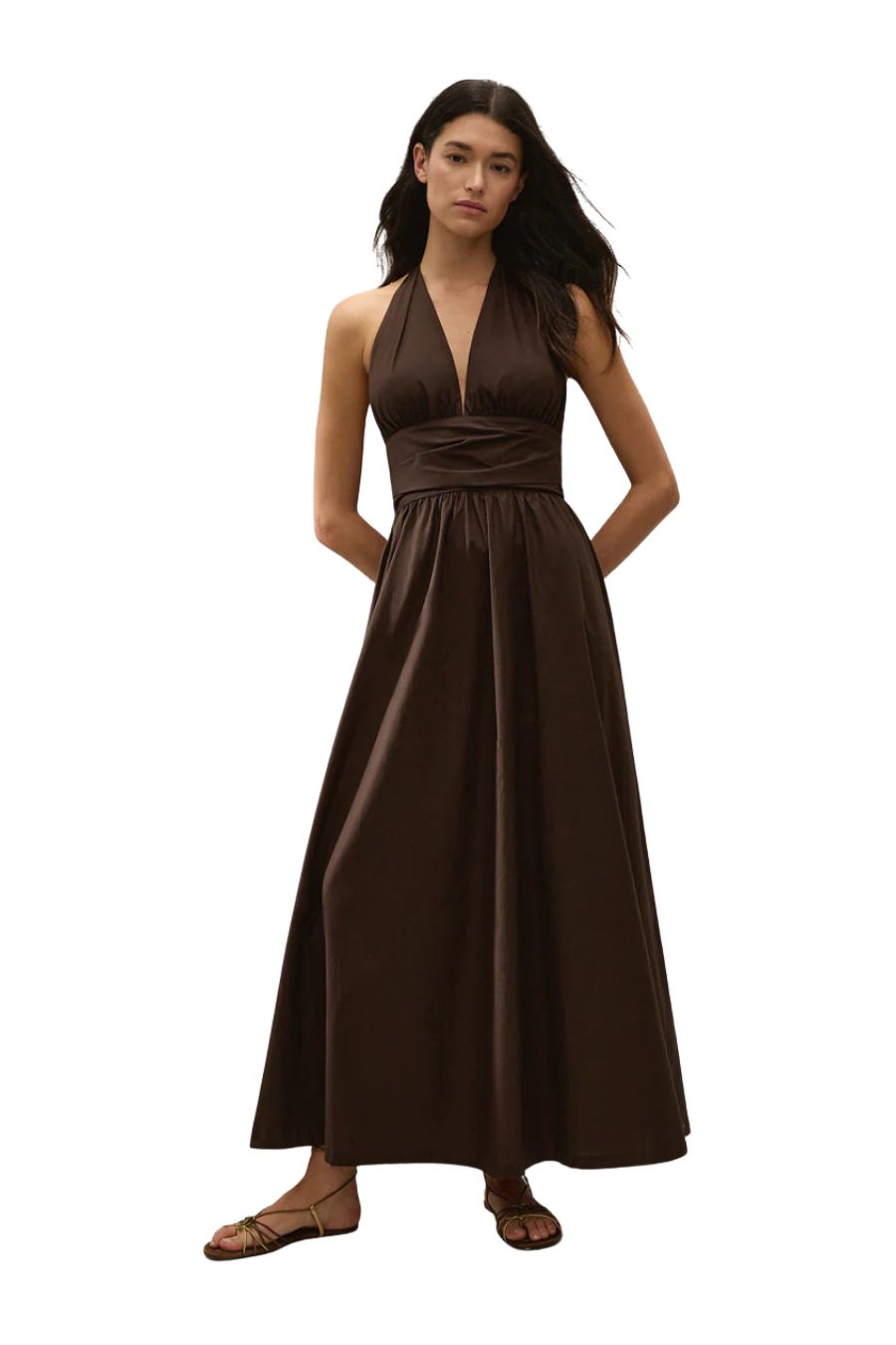 Lido Maxi Dress in Espresso