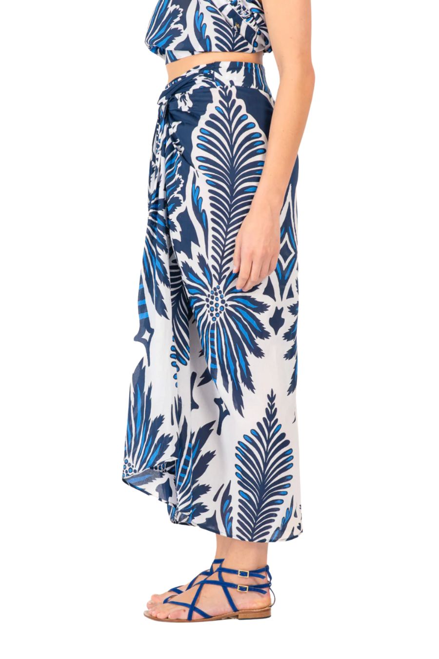 Long Skirt Uma in Navy Carragena