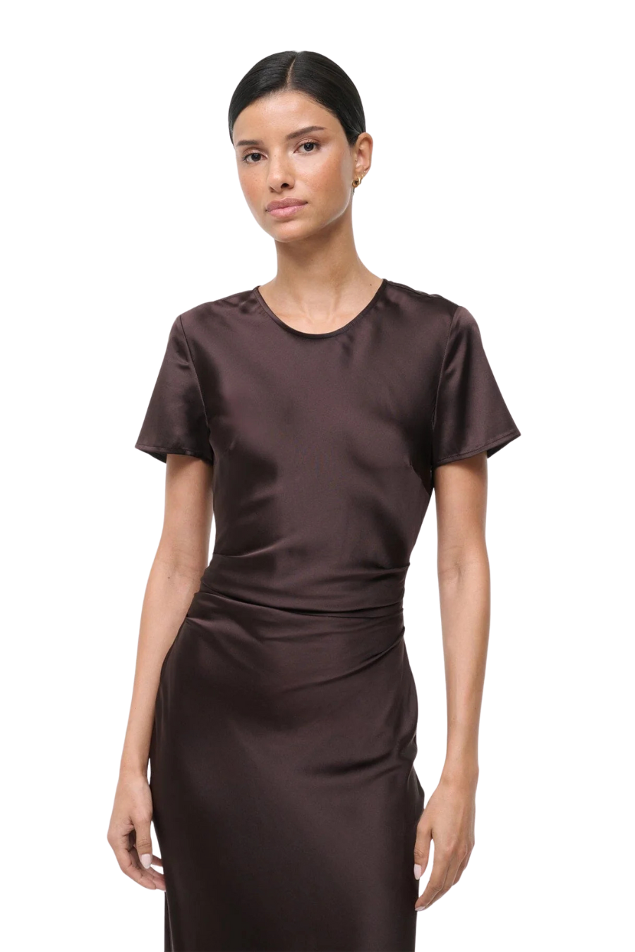 Marcel Silk Dress in Earth
