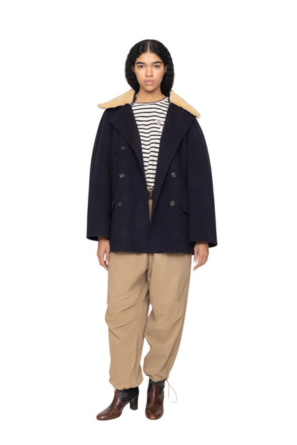 Astra Peacoat in Navy