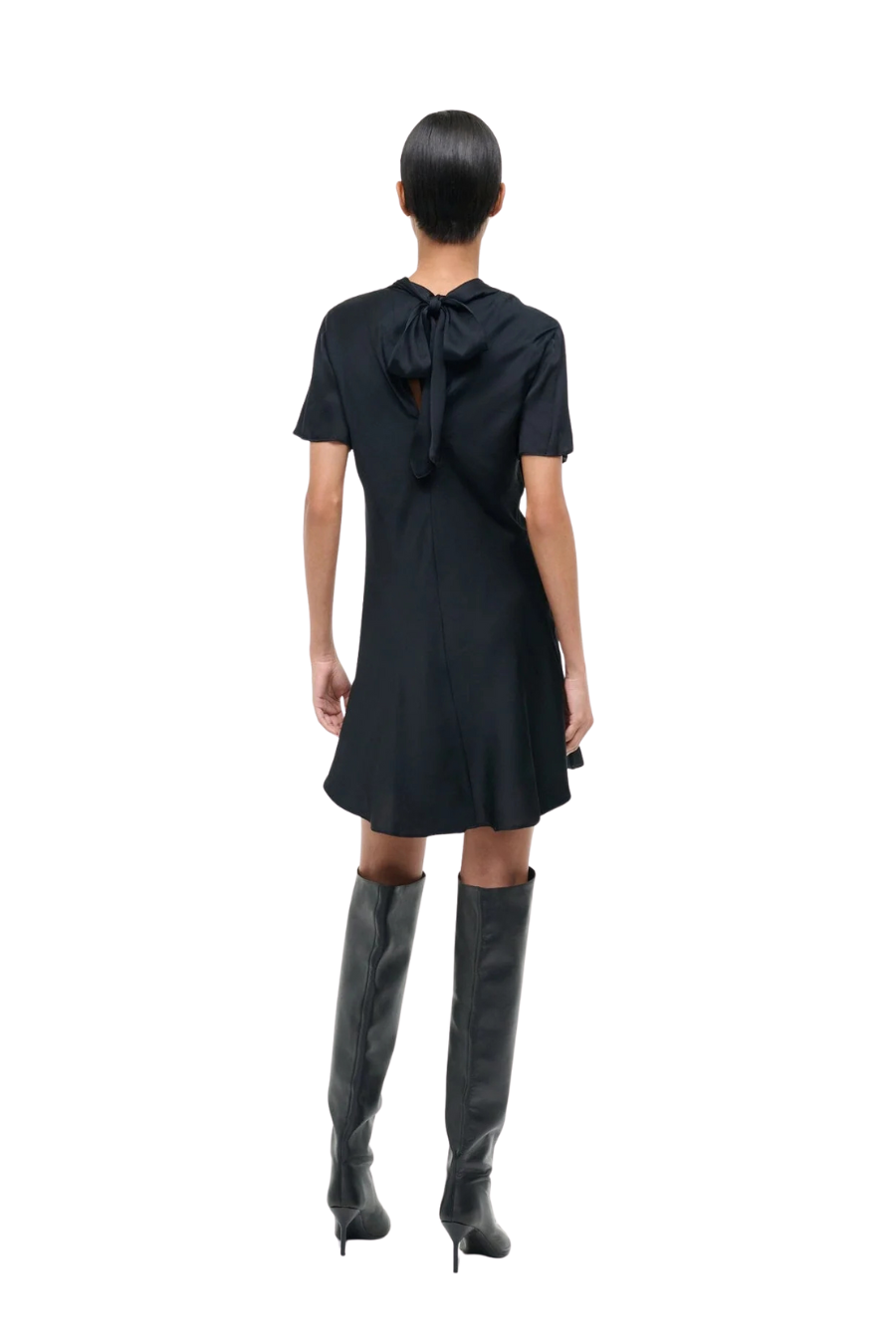 Iris Silk Dress in Black