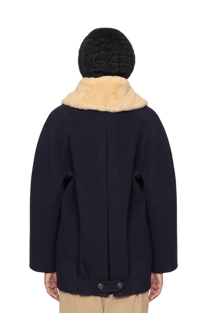 Astra Peacoat in Navy