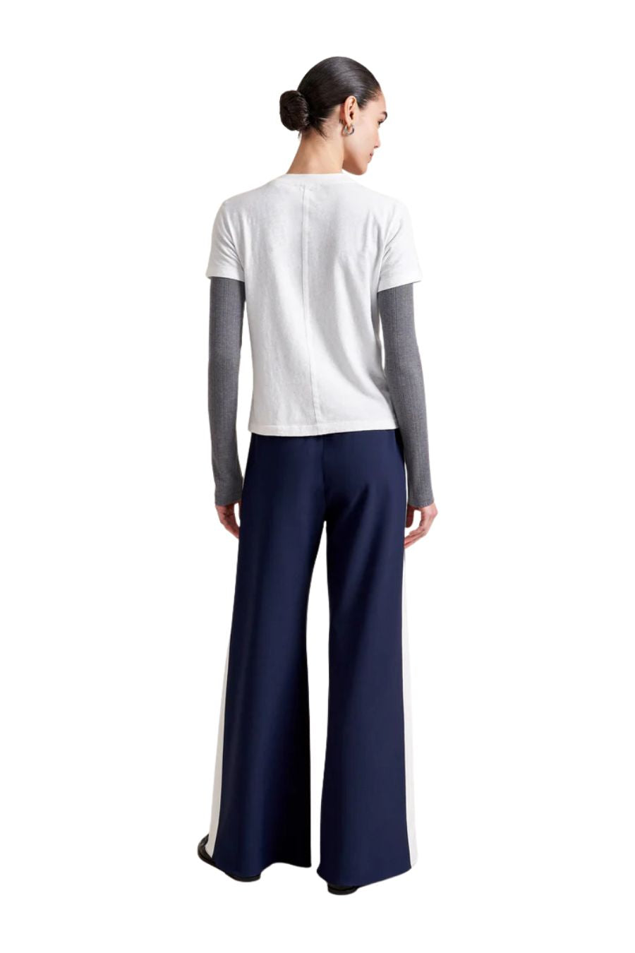 Side Stripe Colby Pant in Navy/Ivory