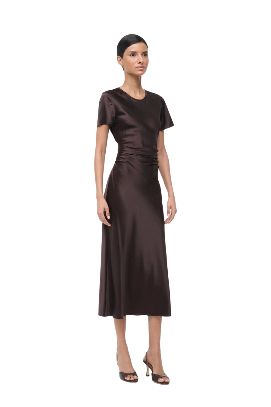 Marcel Silk Dress in Earth