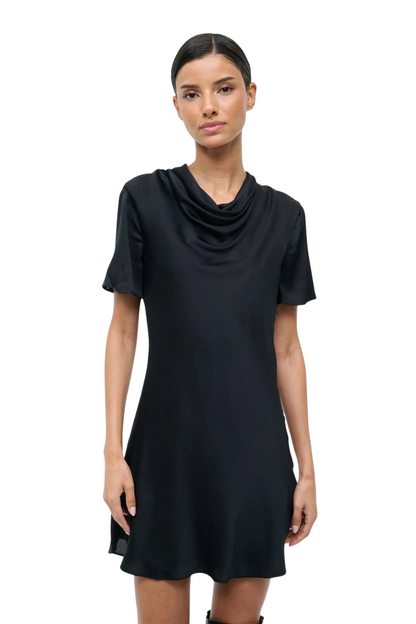 Iris Silk Dress in Black
