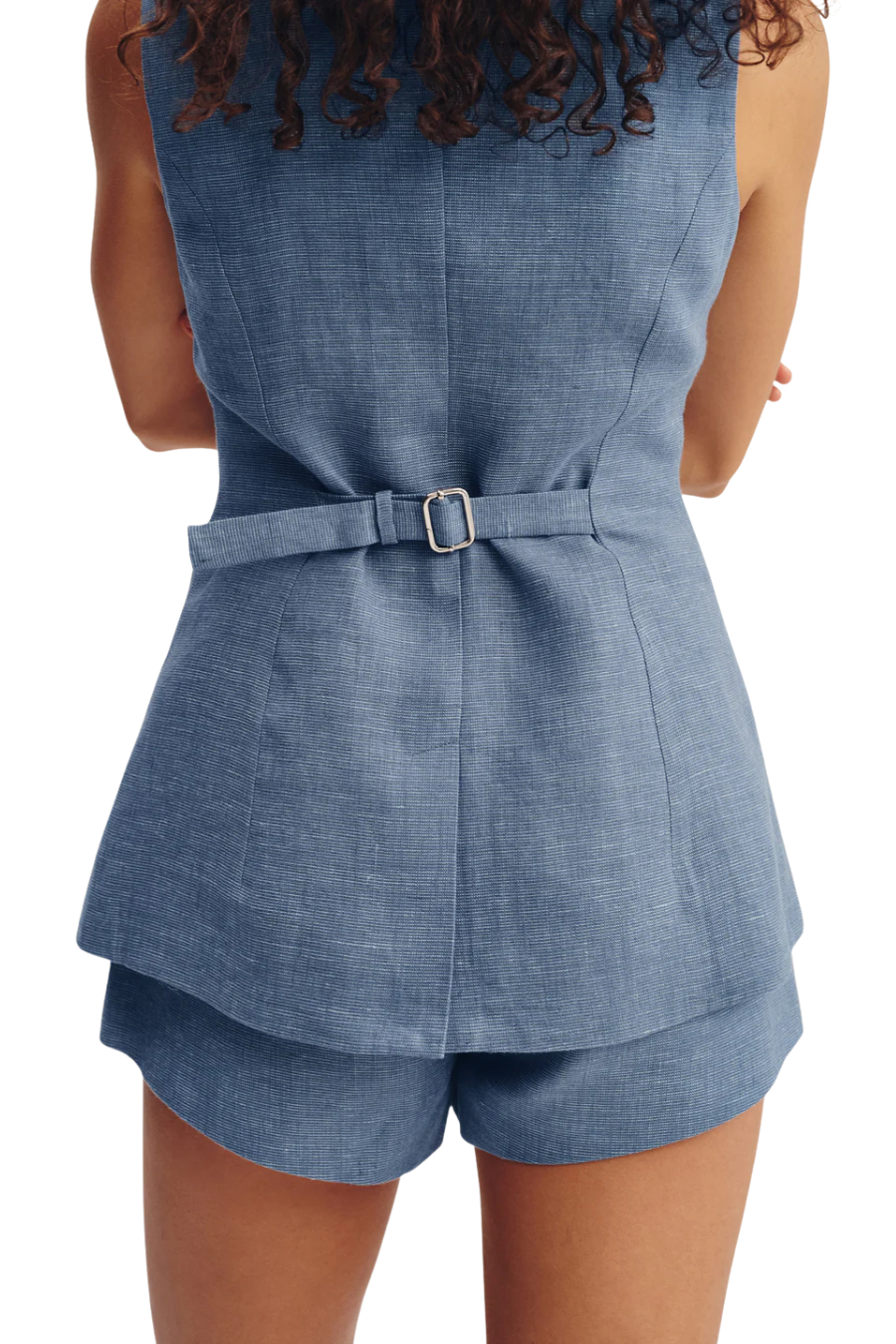 Thea Vest in Steel Blue