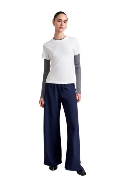 Side Stripe Colby Pant in Navy/Ivory