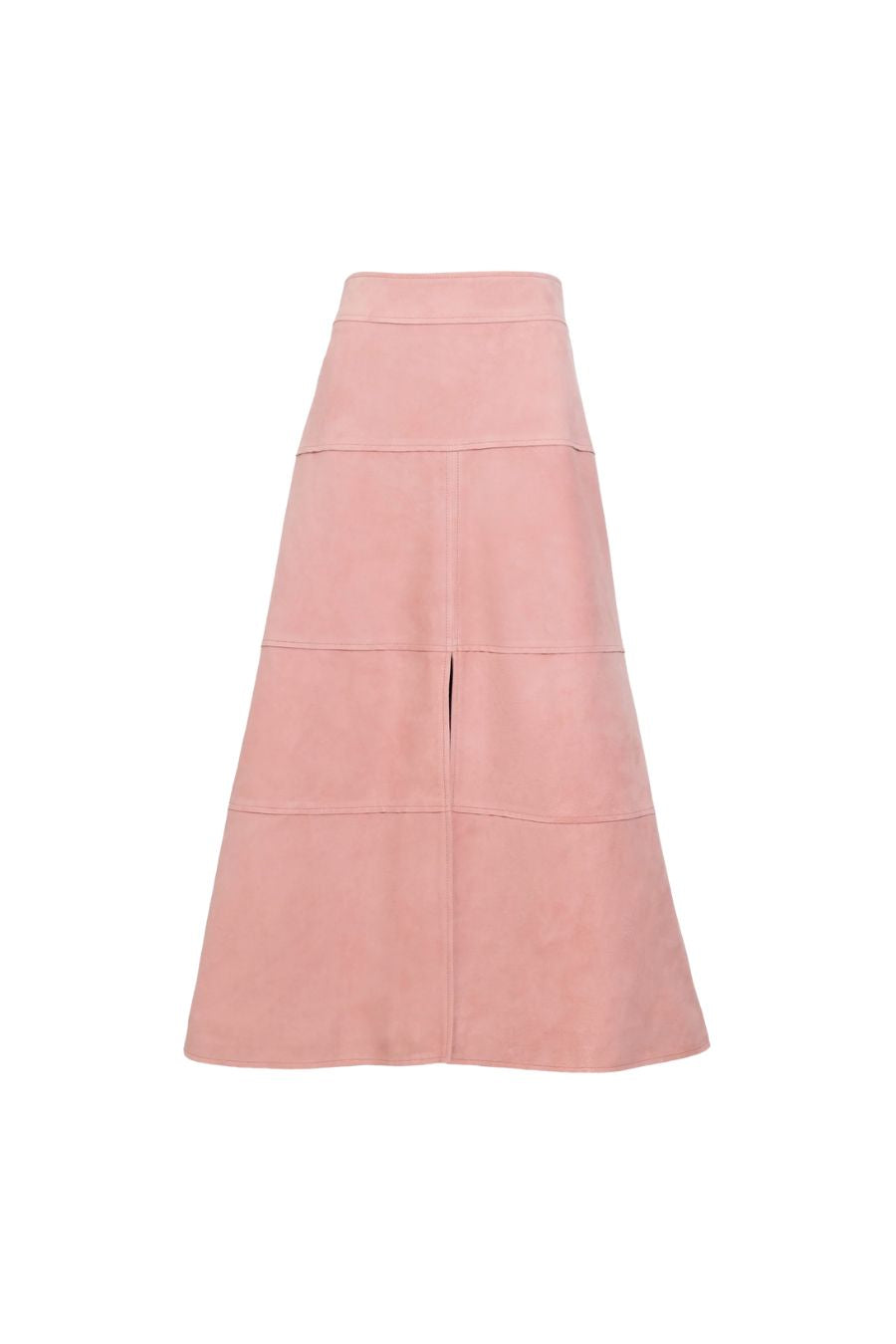 Suede Hudson Skirt in Baby Pink