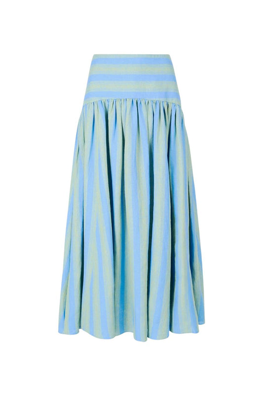 Procida Linen Skirt in Seaport Stripe