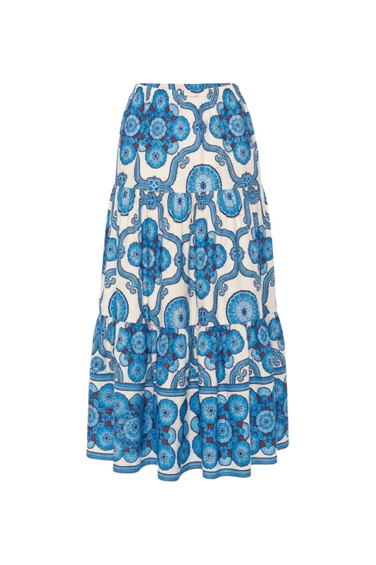Melanie Skirt in Mod Floral Blue