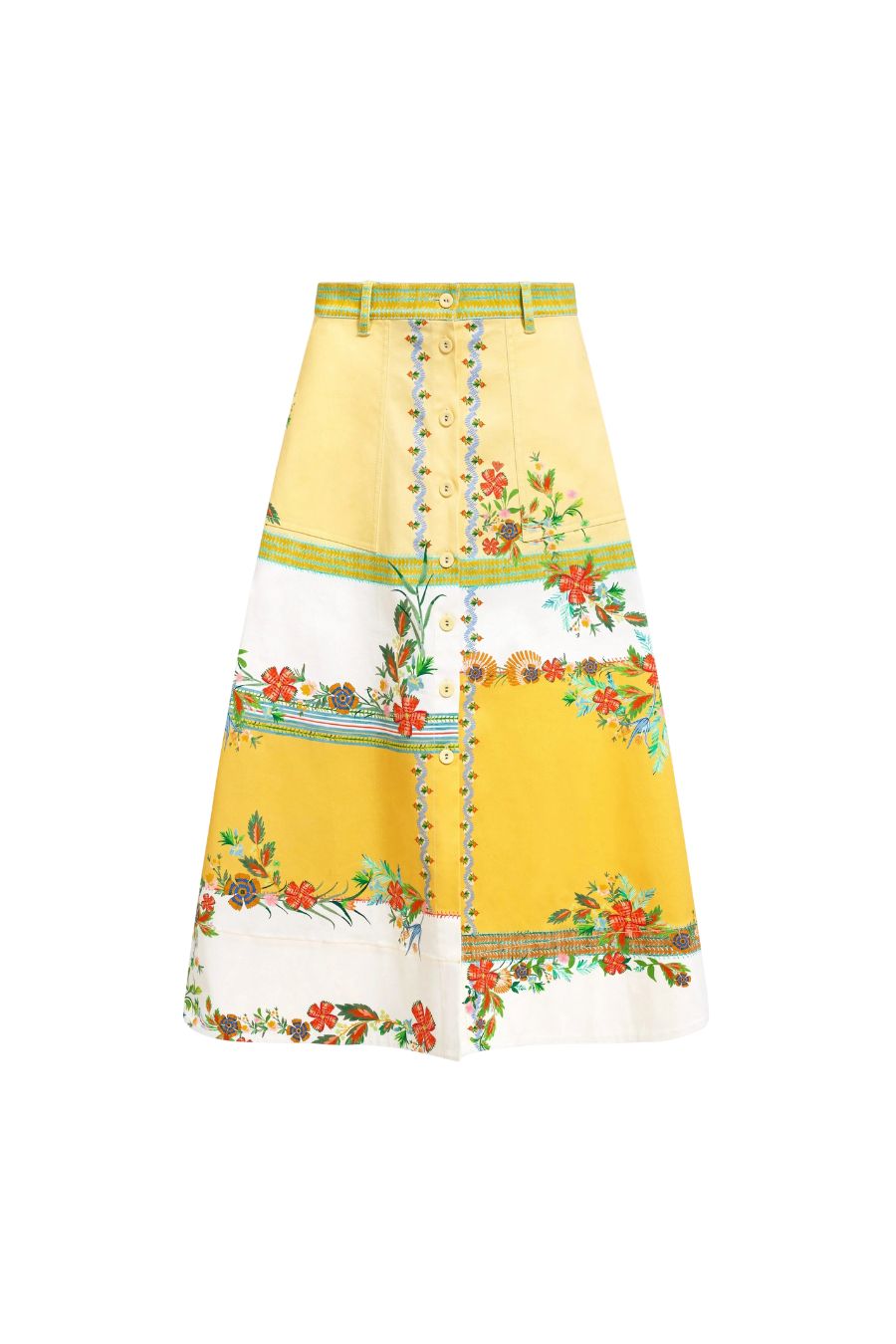 Kali C Skirt in Zinnia Patchwork